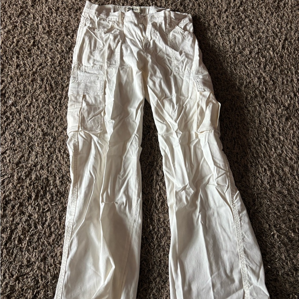 Love White Elastic Waist Pants